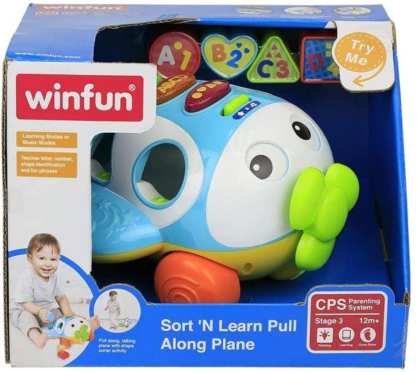 Winfun Sort 'N Learn Pull Along Plane Main image