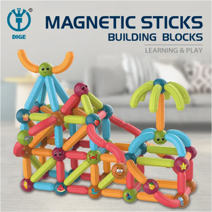 MAGNETIC STICKS BUILDING BLOCKS (102)PCS