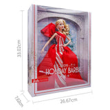 Barbie 2019 Holiday Doll Genuine Collection Blond Hair Red Dress - One Shop The Toy Store