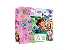 Jigsaw coloring pages and water colour