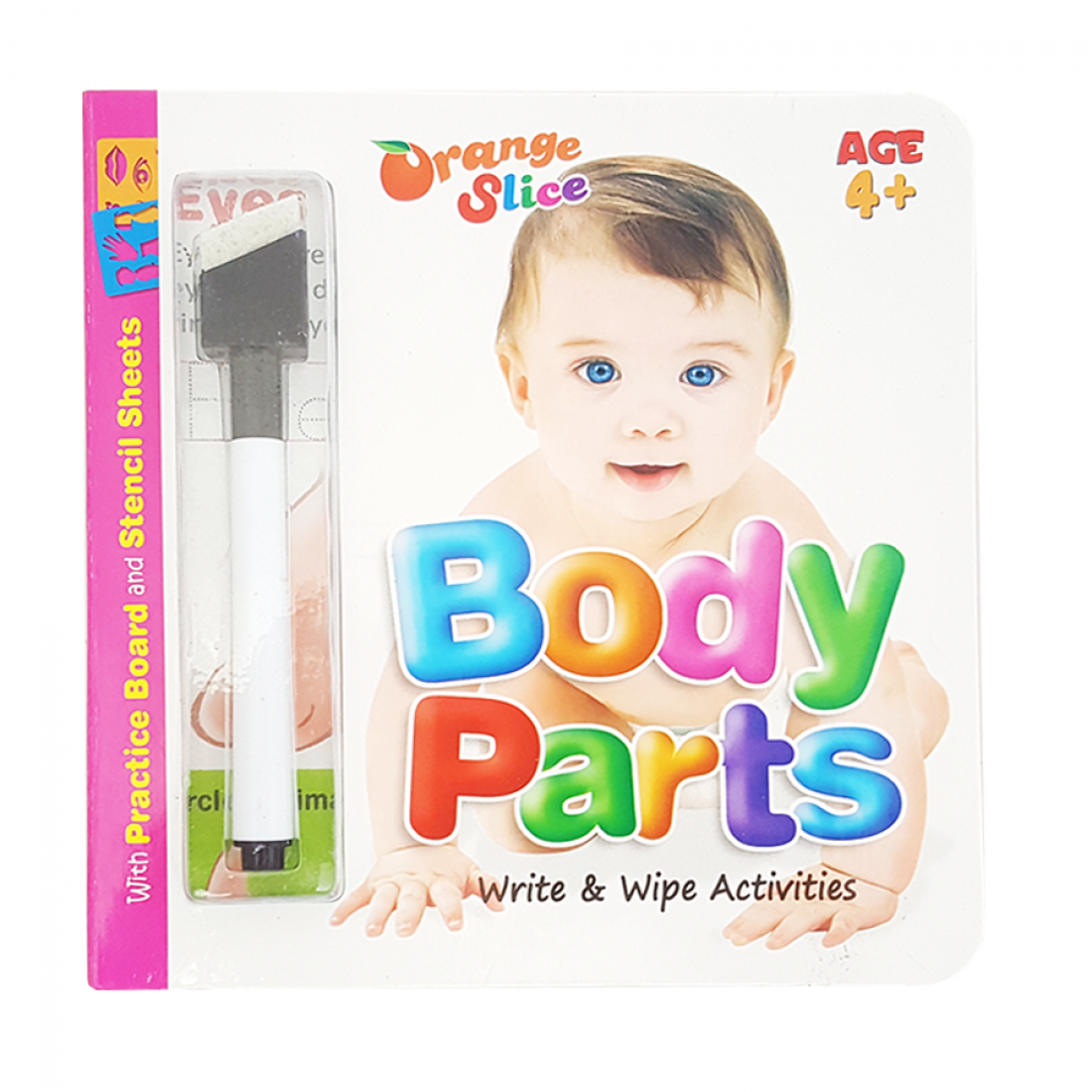 Write & Wipe Books  with practice board - Orange Slice - 