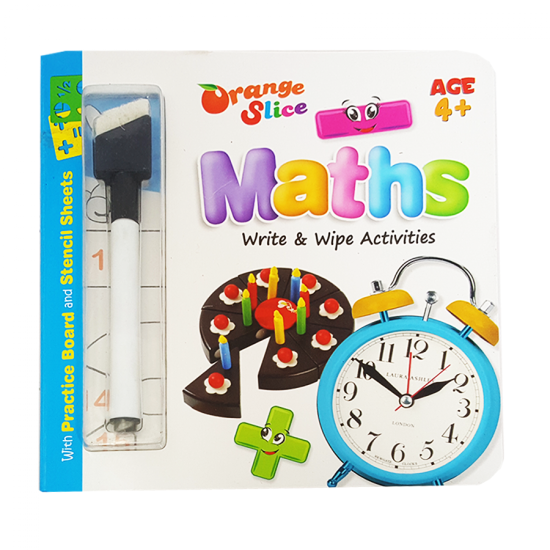 Write & Wipe Books  with practice board - Orange Slice - 