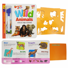 Write & Wipe Books  with practice board - Orange Slice - 
