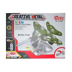 Meccano Creative Metal Blocks of War Plane-1105B