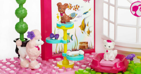 BARBIE Mega Bloks Pet Shop 98 Piece Building Block-80224