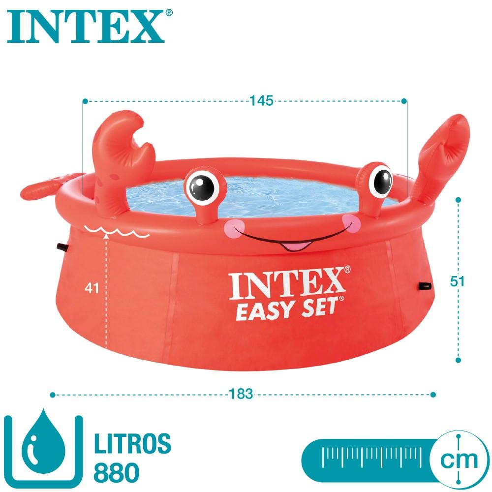 INTEX Happy Crab Easy Set Above Ground Pool 6FTX20INCH