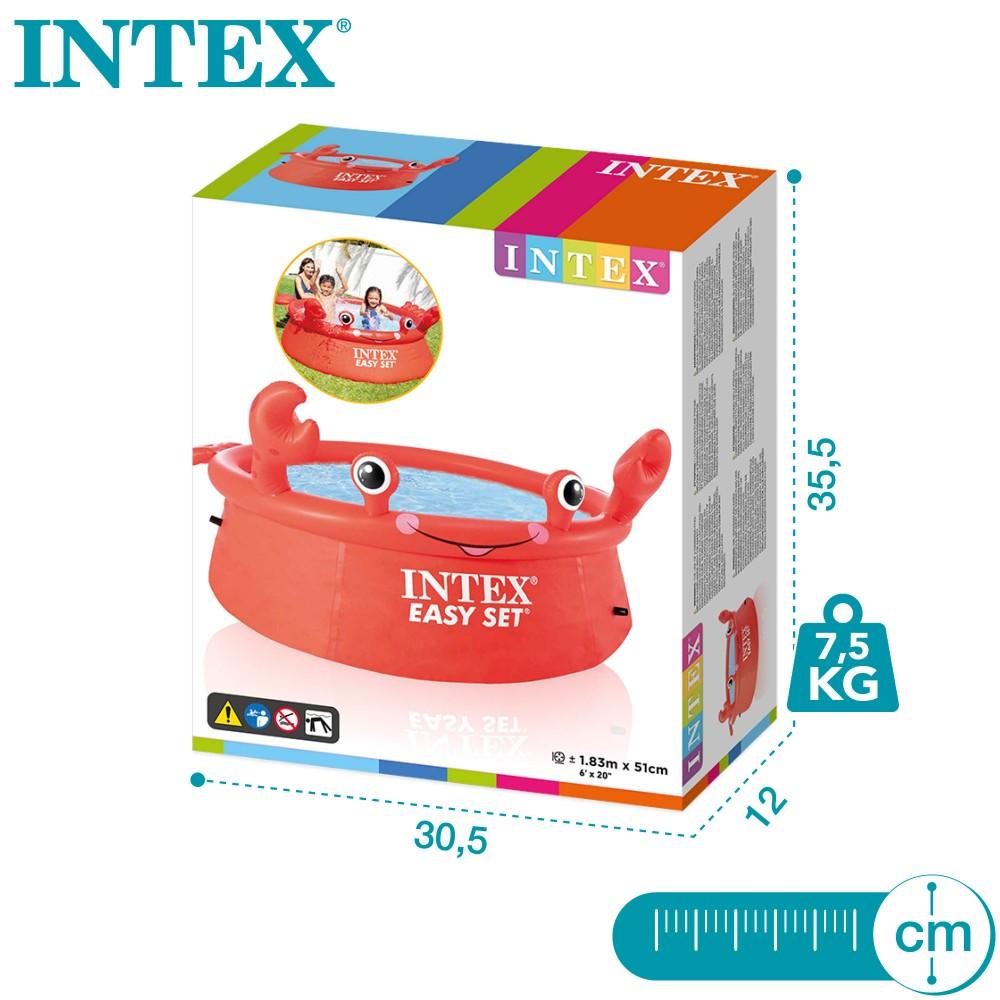 INTEX Happy Crab Easy Set Above Ground Pool 6FTX20INCH