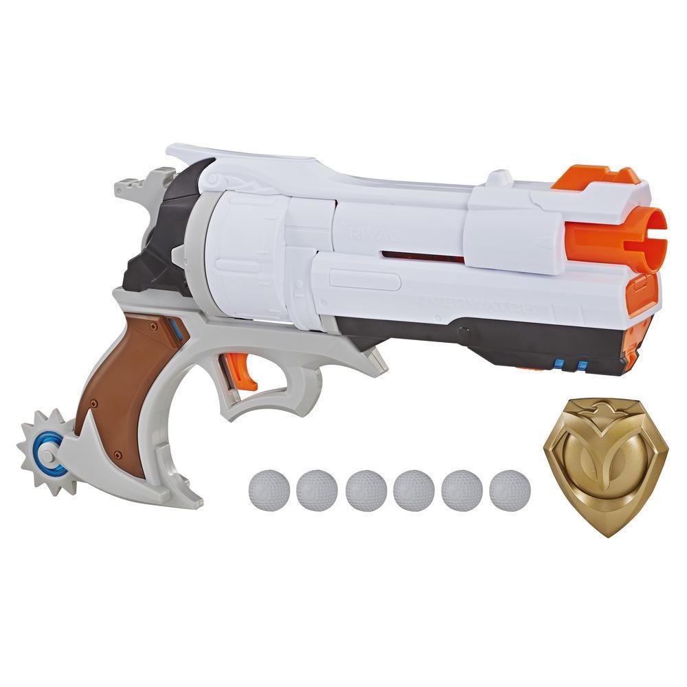 Overwatch McCree Nerf Rival Blaster with Die Cast Badge and 6 Overwatch Nerf Rival Rounds Secondary image