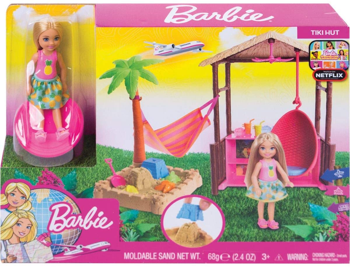 Barbie Chelsea Doll and Tiki Hut Playset - One Shop The Toy Store