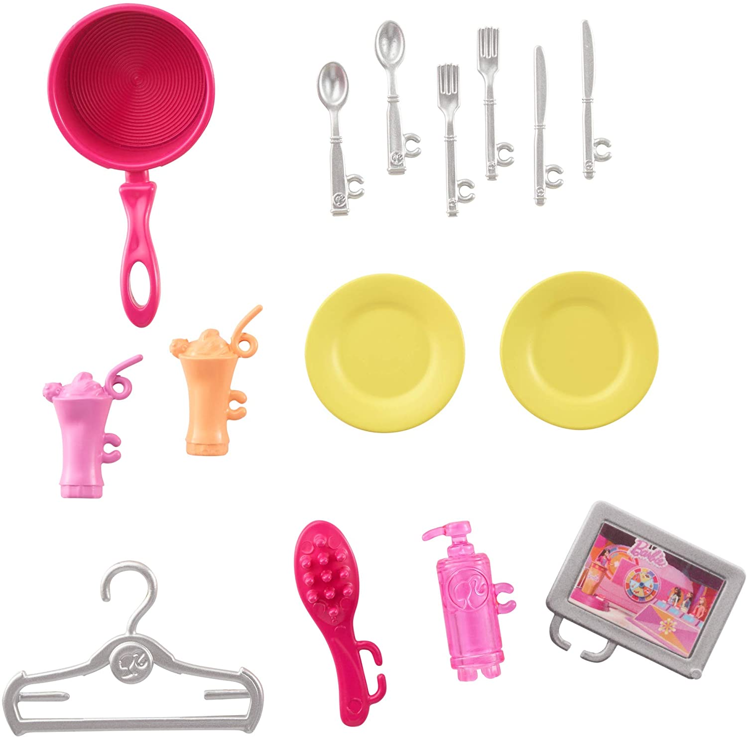 Barbie Doll and Dollhouse, Portable 1-Story Playset with Pool and Accessories