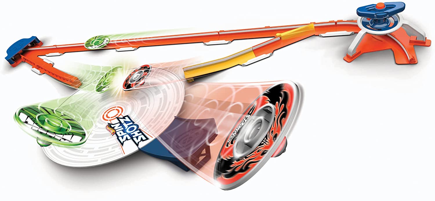 Hot Wheels Spin Shotz, Y0097, Super Competition Arena with 1 Disc - One Shop The Toy Store