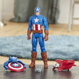 Marvel Avengers Titan Hero Series Blast Gear Captain America, 12-Inch, with Launcher, 2 Accessories and Projectile