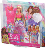 Barbie Dreamtopia Dress Up Doll Gift Set, 12.5-Inch, Blonde with Princess, Fairy and Mermaid Costumes, Gift for 3 to 7 Year Olds, Multicolor