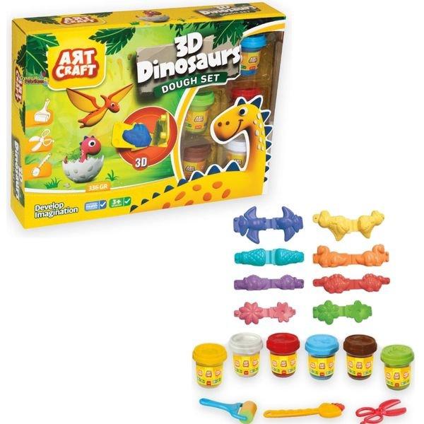 Art Craft 3D Dinasours Dough Set-03361 Secondary image