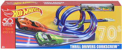 Hot Wheel Throwback Thrill Drivers Corkscrew Track Set
