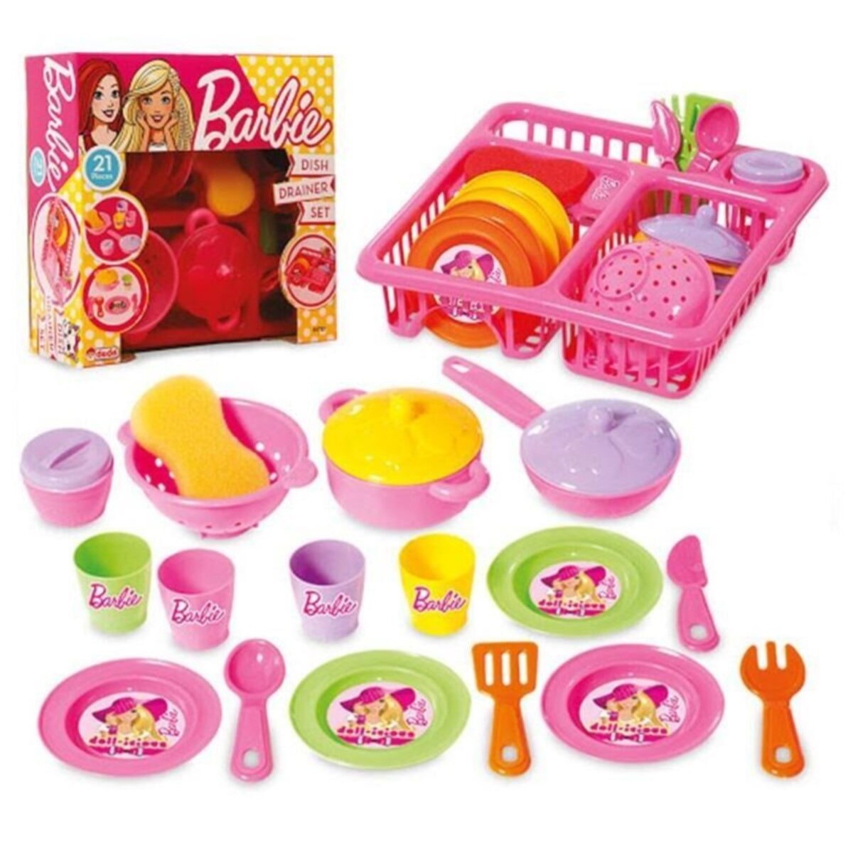 Barbie Cookware And Dish Rack Set-01753
