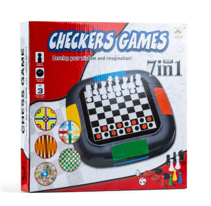 Checkers Chess Board Game 7 In 1-2882-23C1 – One Shop - The Toy Store