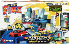 Bburago Street Fire Car Wash Play Set
