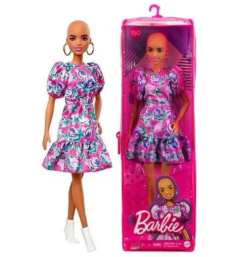 Barbie Fashionistas Doll 150 No Hair Look Pink Floral Dress Main image