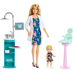 Barbie®Dentist Doll and Playset, Blonde, with Small Patient Doll and Accessories