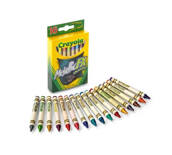 Metallic FX Crayons, 16 Count by Crayola-528816