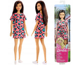 BARBIE BRUNETTE DOLL IN SALMON DRESS