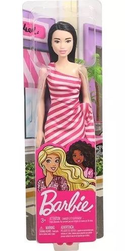 Barbie Glitz Doll, Pink & White Stripe Ruffle Dress Secondary image