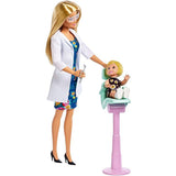 Barbie®Dentist Doll and Playset, Blonde, with Small Patient Doll and Accessories