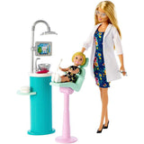 Barbie®Dentist Doll and Playset, Blonde, with Small Patient Doll and Accessories