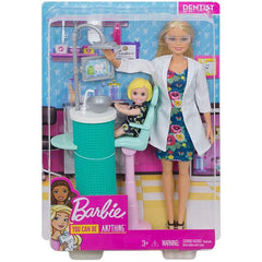 Barbie®Dentist Doll and Playset, Blonde, with Small Patient Doll and Accessories