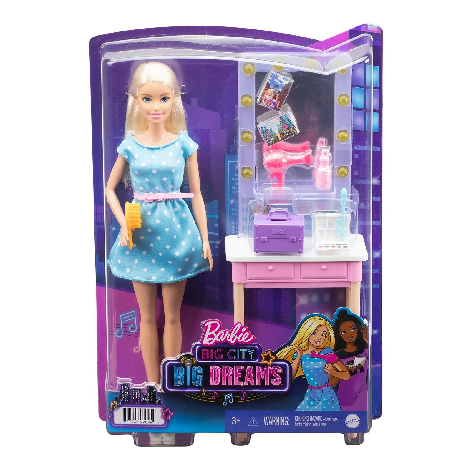 Barbie Big City Big Dreams Malibu Barbie Doll & Dressing Room Playset
