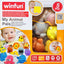 WIN FUN My Farm Pals Set Set of 5 soft animals of the farm to the bathroom and other games. Includes a chick, a sheep, a puppy, a cow and a horse. Designed in children from 6 months when start to associate pictures and sounds. Presented in plastic tube.