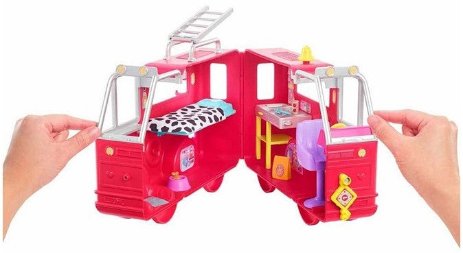 BARBIE CHELSEA CAN BE PLAYSET WITH ACCESSORIES FIRE TRUCK 21X40CM