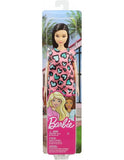 BARBIE BRUNETTE DOLL IN SALMON DRESS