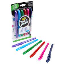Crayola Take Note 6 Washable Felt-Tip Pens