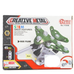 Meccano Creative Metal Blocks of War Plane-1105B