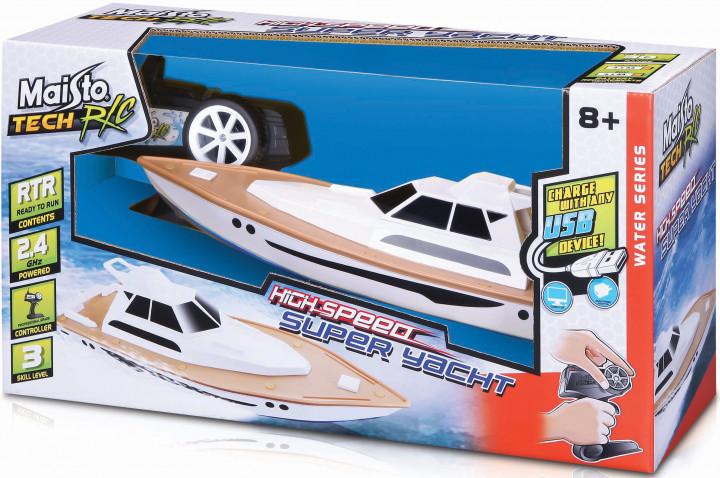 Maisto Speed Boat Super Yacht White and brown (1 Piece) - One Shop Online Toys in Pakistan