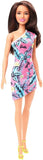 Barbie Flower Dresses - Pink Dress And Blackhair Doll