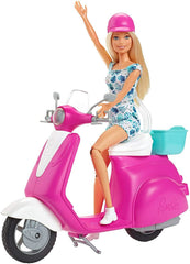 Barbie Doll & Pink Scooter Set