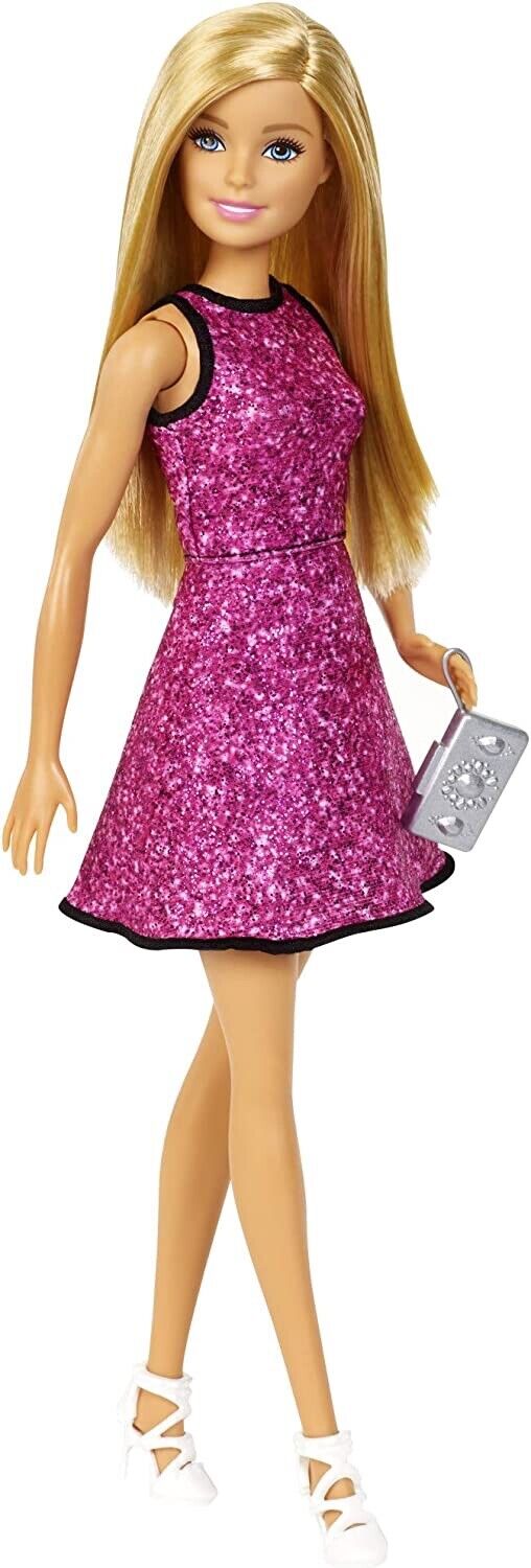 Barbie Doll Floral Dress Yellow Bag with Clothes and Accessories
