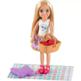 Barbie Chelsea Picnic Playset with Chelsea Doll (6-in Blonde), Pet Kitten, Picni