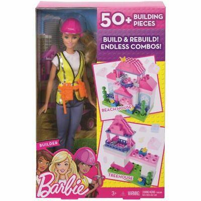 Barbie Builder Doll with Mega Bloks Compatibuild Bricks