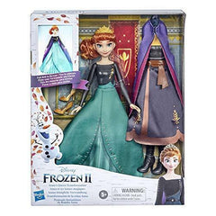 Disney's Frozen 2 Anna's Queen Transformation Fashion Doll with 2 Outfits and 2