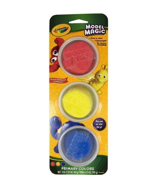 Crayola Model Magic Craft Dough 3 Pots Primary Colours - STO-6018