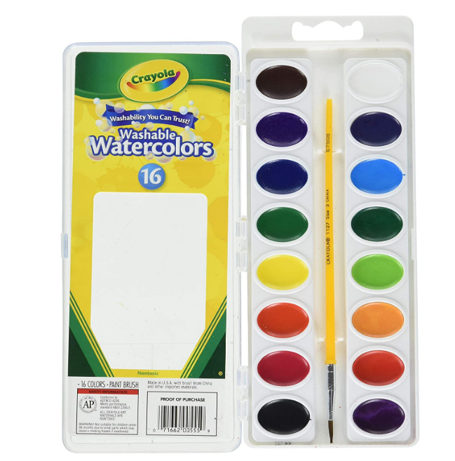 Crayola Washable Watercolors, 16 Count