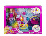 Mattel Dreamtopia Unicorn Pet Playset With Barbie Princess Doll