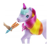 Mattel Dreamtopia Unicorn Pet Playset With Barbie Princess Doll