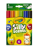 Crayola 6 Silly Scents Chisel Tip Markers -washable markers-588197